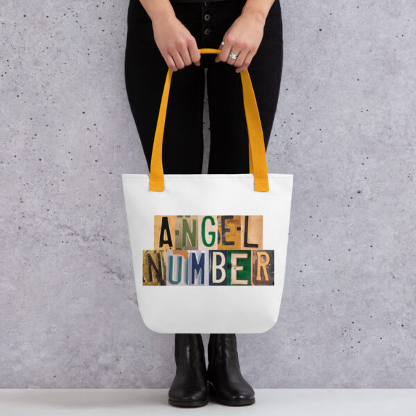 Angel Number License Plate Tote bag